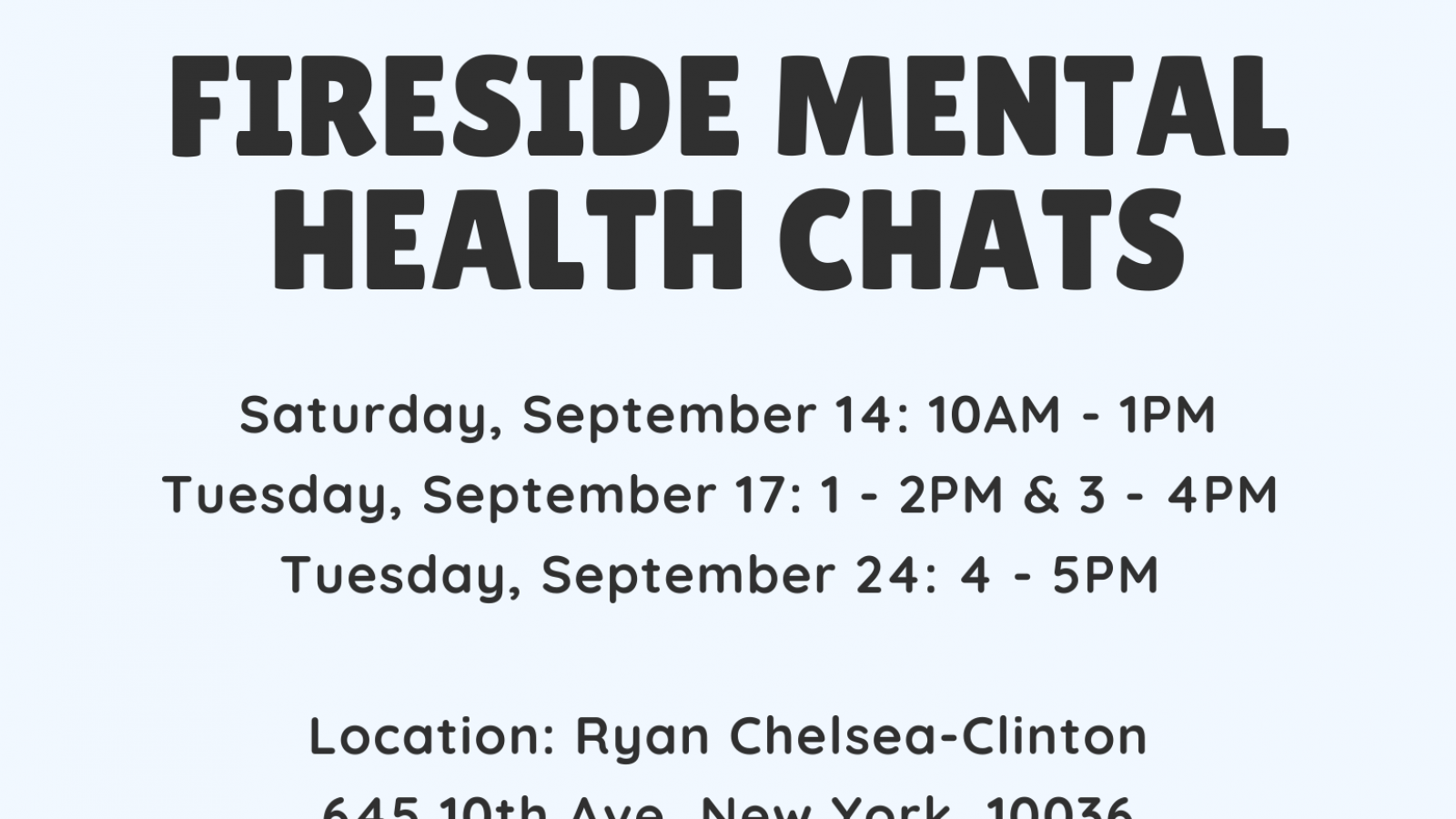 Fireside Mental Health Chats 1