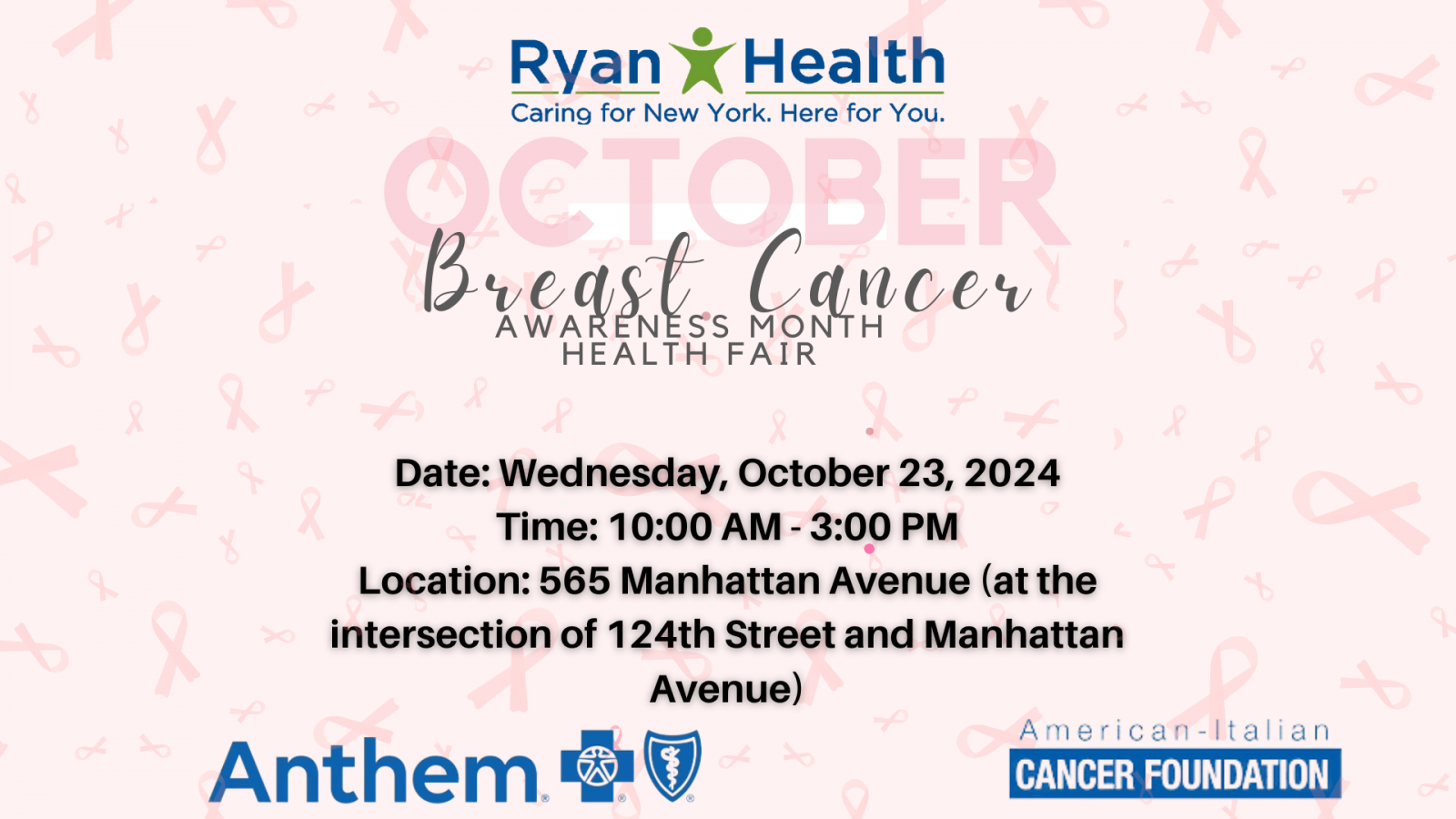 Ryan Health x Anthem Breast Cancer event Calendar 1