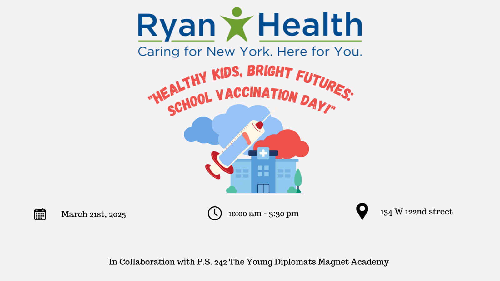 School Vaccine Event Template Calendar