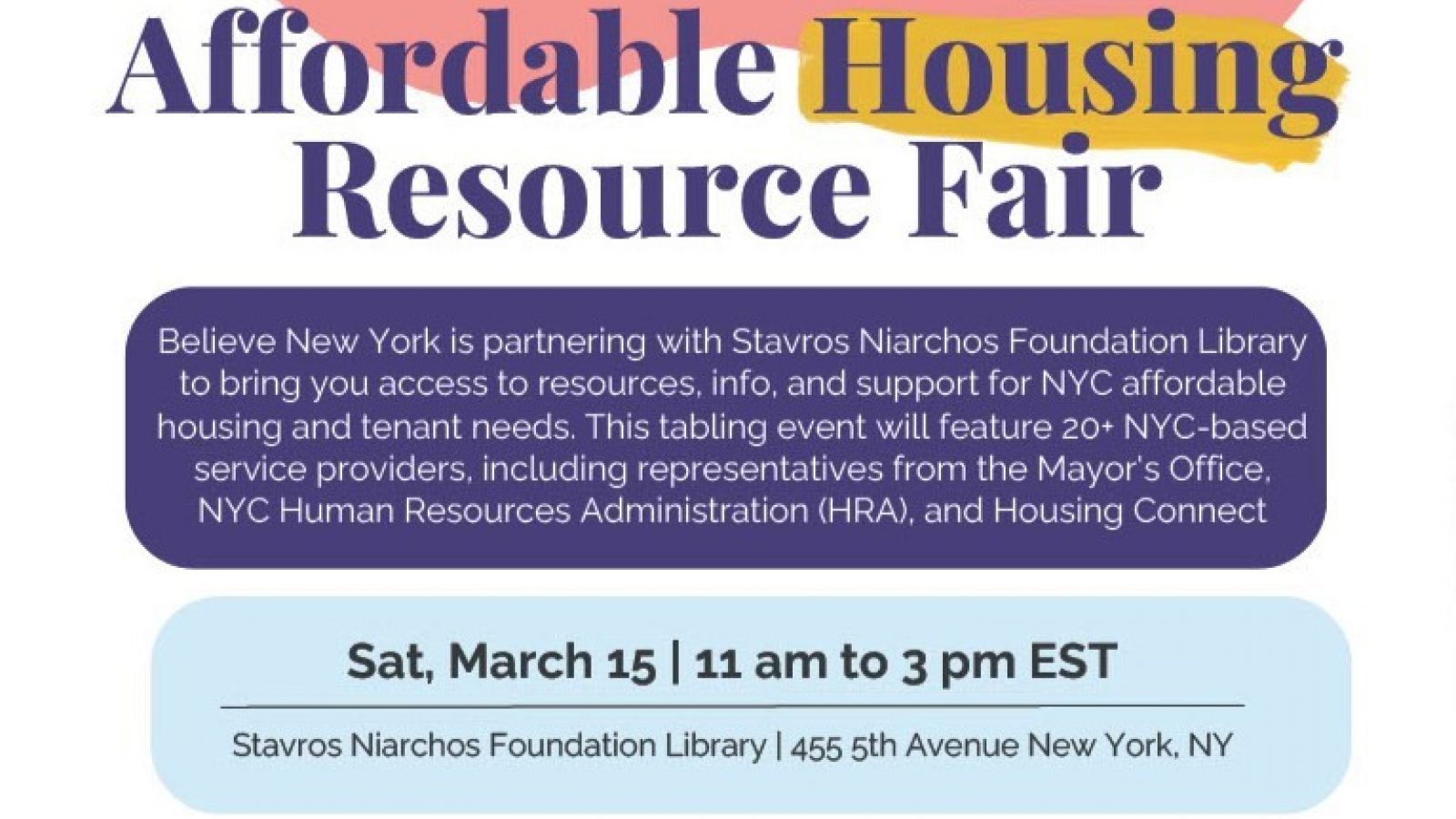 Affordable housing resource fair