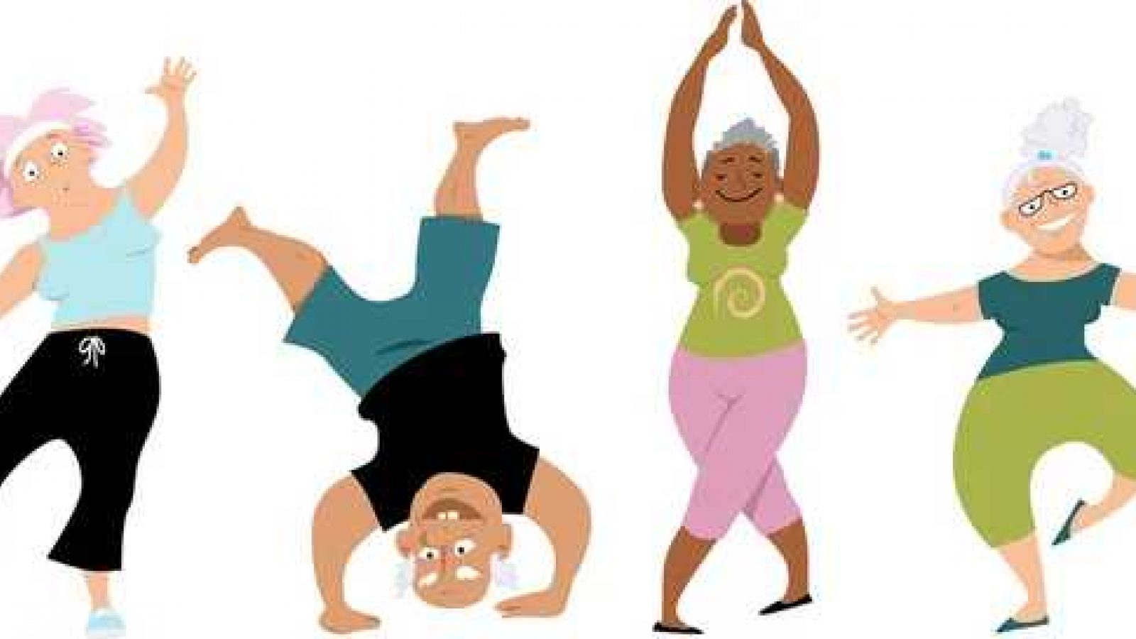 Depositphotos 123767142 stock illustration senior yoga characters